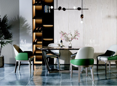 Designer dining room chair set metal tables armchairs 4x chairs + table set